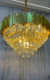 Lustre Pendente Cristal Dourado Luxo Grande L15 Base E14 Bivolt na internet