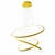 Lustre Pendente Moderno 03 Arcos Dourado 60w Luz Amarela 60x40x20cm