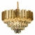 Lustre Pendente Cristal Dourado Luxo Grande L15 Base E14 Bivolt