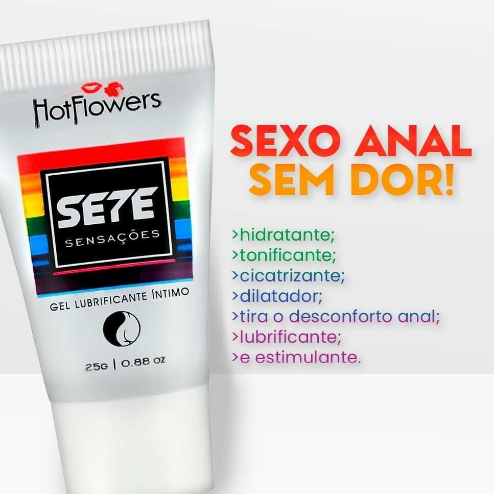 Gel Deslizante Lubri-ficante Sete 7 Sensações Hot Flowers 25g E