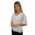 Blusa Crepé Cuello Mangas Con Volados 3/4 Casual Dama Mujer - comprar online