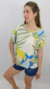 Blusa Remera Lino Estampado Grande Mujer Primavera Verano - comprar online