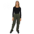 Pantalón Cargo Mujer Moda Gabardina Marron Verde Clasico