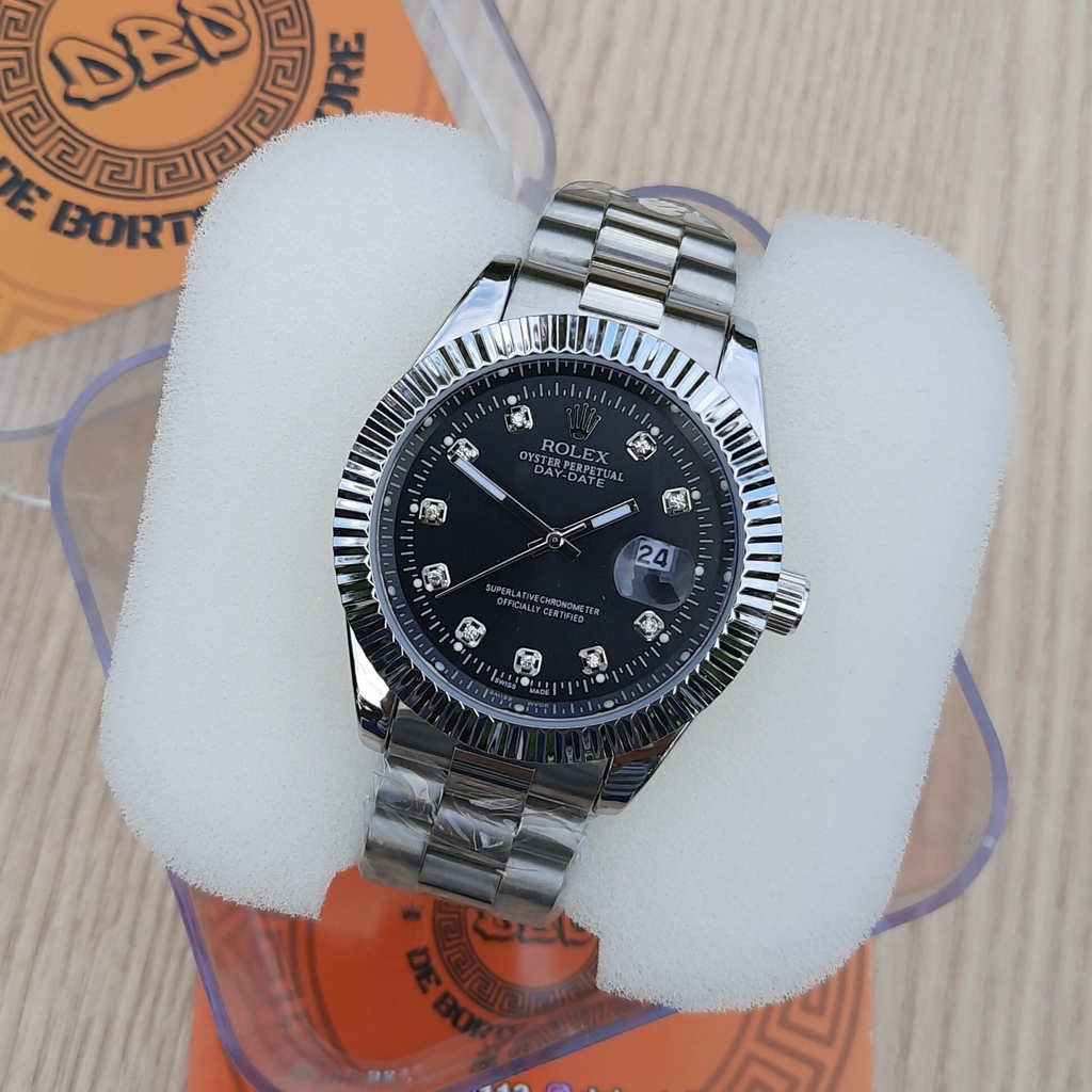 ROLEX DAY DATE PRETO PRATA Comprar em debortolistore