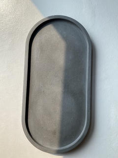 Oval Tray Size Medium - Gray Design - Home Decor