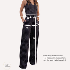 Conjunto Tulun Calça e Colete - Listras de Giz - loja online