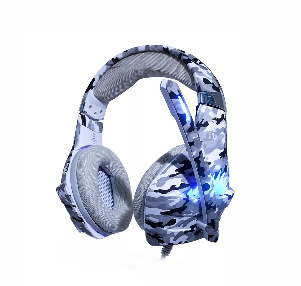 Headphone Headset Gamer com LED Azul para PS4 Xbox Pc Notebook