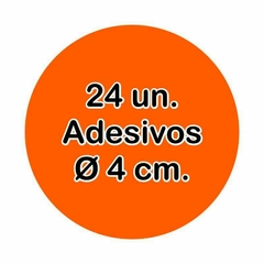 24 un. Etiquetas Adesivas Personalizadas 4 cm - comprar online