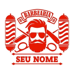 Adesivo Barbearia Modelo 01 G