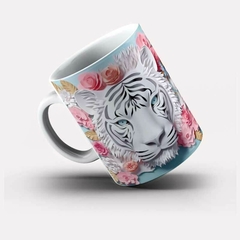 Caneca 3D Bubble Floral Tigre - comprar online