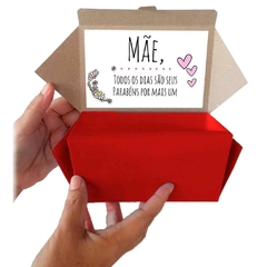 Caixa Carta Surpresa com Mensagem e Chocolates para o Dia das Mães M2 - comprar online