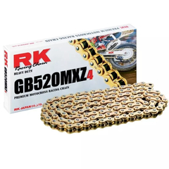 CADENA RK MXZ4 520 x 120 DORADA CLIP REF ALIVIANADA