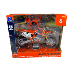 MOTO A ESCALA KTM SX450F - MODELO DEL CORREDOR AARON PLESINGER 1:12 DE COLECCION - NEW RAY TOYS