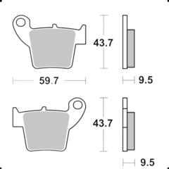 PASTILLAS FRENO TRASERA SBS 777RSI CRF 150 250 450 FA346 WS en internet