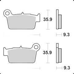 PASTILLA FRENO SBS TRASERA KXF YZF RMZ BETA SHERCO FA367R WS en internet