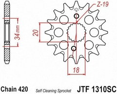 PIÑON CRF 150 15D jtf1310 - comprar online