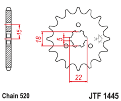 PIÑON KX 125 94-08 13D JTF1445 - comprar online