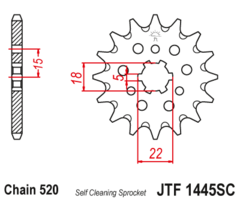 PIÑON KX 125 94-08 13D JTF1445 SC en internet