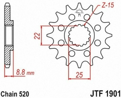 PIÑON TODAS LAS GRANDES KTM BETA GAS GAS TC 13D JTF1901 - comprar online