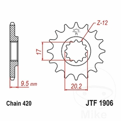 PIÑON SX 65 04 /23 TC GAS 14D JTF1906 - comprar online