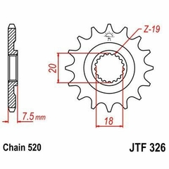 PIÑON CR 125 87/03 14D JTF326 - comprar online