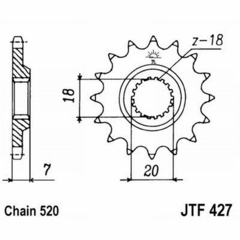 PIÑON RMZ250 07-12 RM125 13D JTF427 - comprar online