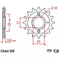 PIÑON RMZ 250 04-06 KXF250 04/05 13D JTF430 - comprar online