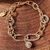 Pulseira Dourado Elos Strass TR451