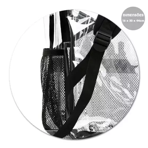 Mochila Escolar Razor Zipit BP-BU2-2 Transparente