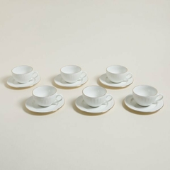 SET DE TAZA Y PLATO ACAPULCO BLANCA - comprar online