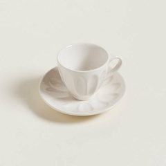 SET x6 TAZA Y PLATO EFESO CREAM - comprar online