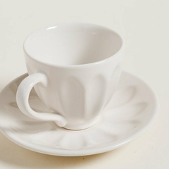 SET x6 TAZA Y PLATO EFESO CREAM