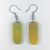 Brinco Oval Amarelo e Verde Opaco - comprar online