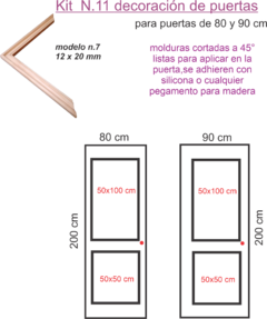 Kit N.11 para puertas de 80 y 90 cm de ancho