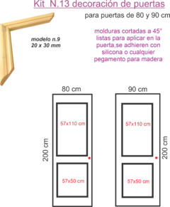Kit N.13 para puertas de 80 y 90 cm de ancho