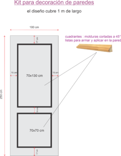 Kit para decoración de paredes - Boiserie - N.2