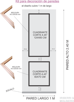 Kit para decoración de paredes - Boiserie - N.4 - comprar online