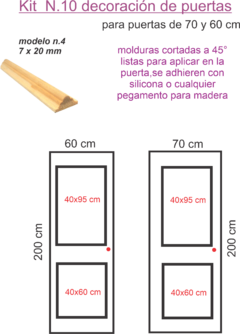 Kit N.10 para puertas de 60 y 70 cm de ancho