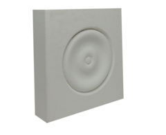 Rosetón (8x8x2 cm ) base blanca - comprar online