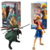 Kit 2 Bonecos 17cm Articulado Luffy + Zoro One Piece Heroes Action figure