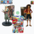 KIT One Piece 2 Bonecos Zoro verde + Luffy 18cm + Jogo Uno One Piece