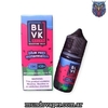 Botella de líquido para vaper BLVK Salt Nic A sabor Blue Razz Watermelon, 35mg de nicotina, con caja de presentación.