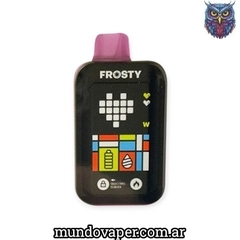 Vaper descartable Frosty 25k con diseño moderno y pantalla digital