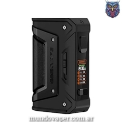 Mod Geekvape Leyend 2 de color negro con pantalla digital.