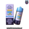 Botella de líquido para vaper Mr. Freeze Banana Frost de 100ml con packaging colorido y advertencia sobre nicotina.