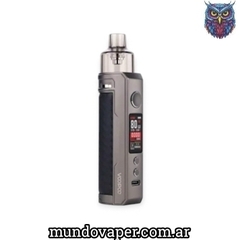 Kit de vapeo Voopoo DRAG X, diseño moderno en color gris con pantalla digital.