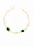 Choker de Pedra Esmeralda Banhado a Ouro 18K