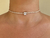 Choker de Cristais e Pingente de Pedra Quadrada Banhado a Ouro 18K - comprar online