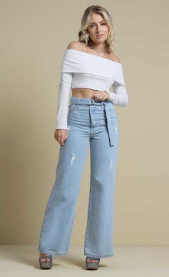 Calça Jeans Wide Leg By Unna