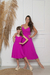 Vestido midi magenta Gabi